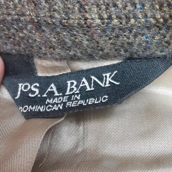 Jos. A. Bank Men's 40R Wool Cashmere Herringbone Sports Coat Two Button - Picture 5 of 16